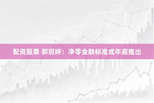 配资股票 郭玥婷：净零金融标准或年底推出